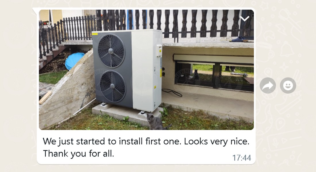 Customer’s Feedback: the Installation of R290 Heating/Cooling+DHW Heat Pump