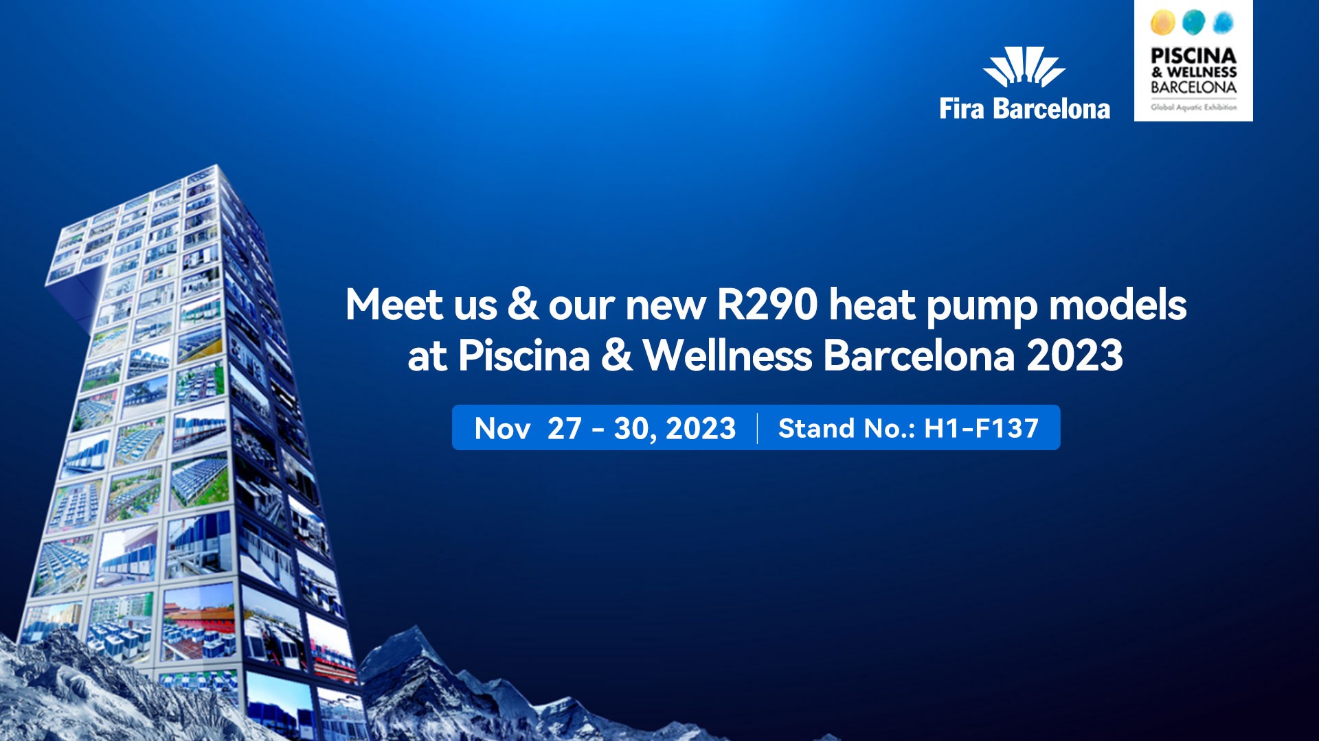 Meet us & our new R290 heat pump models at Piscina & Wellness Barcelona 2023